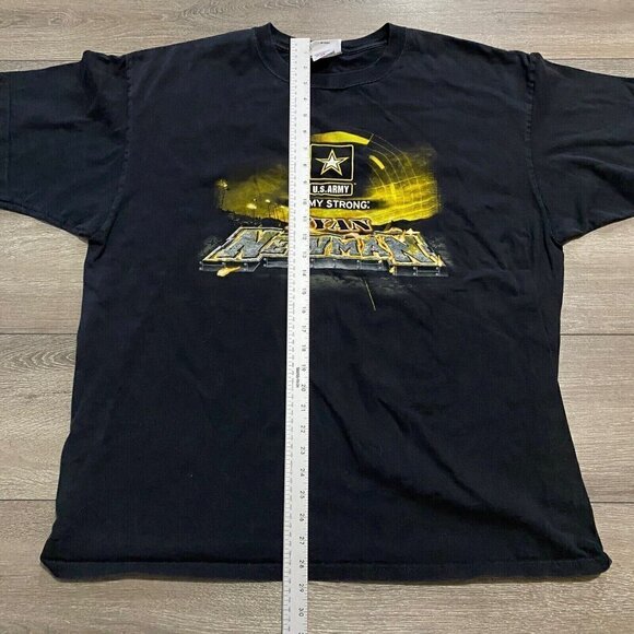 Vtg Nascar US Army Black Shirt Size XXL Ryan Newman Stewart Racing Double Sided - Picture 5 of 5